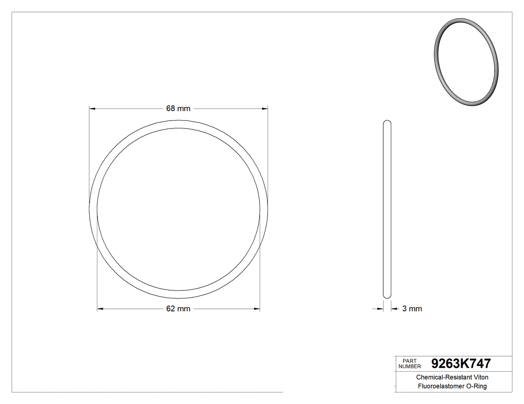 Technical drawing - 9263K747